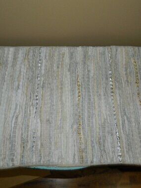 Pottery Barn Woven Leather Lumbar Pillow Cover 16x26 Modern Decor